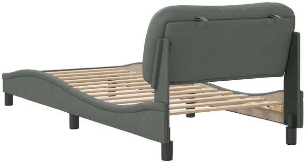 vidaXL Bettgestell ohne Matratze "Hvar" Dunkelgrau 90x190 cm Stoff 3207738 Bild 6