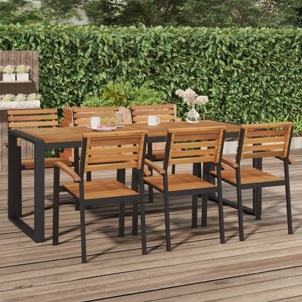 vidaXL Gartentisch mit Gestell U-Form 200x90x75 cm Akazie Massivholz 319518