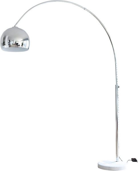 Bogenlampe Marmor und Metall Chrom