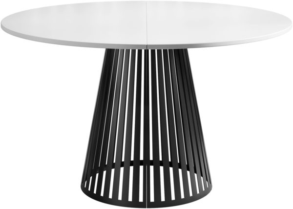 Esstisch Cumair 100 (Farbe: Schwarz / Arktisches Weiß)