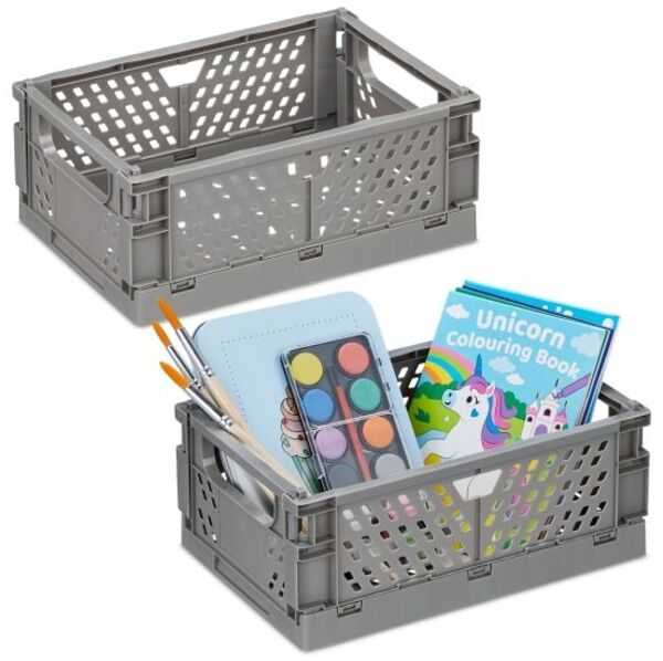 Relaxdays Kleine Klappbox im 2er Set