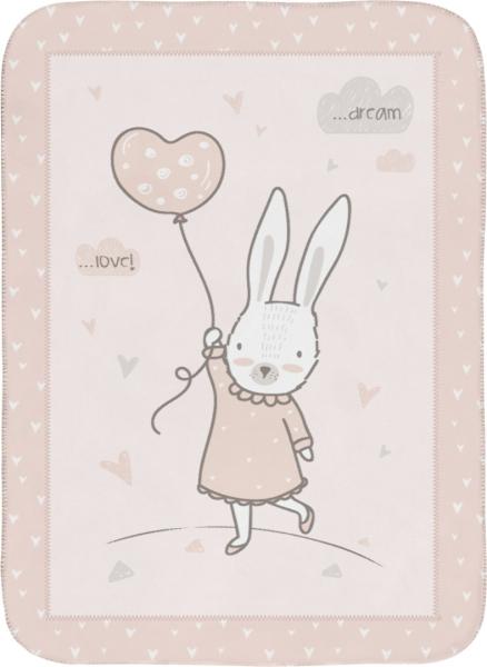 Kikkaboo Babydecke Super Soft 110x140 cm kuschelige Babydecke aus Fleece rosa