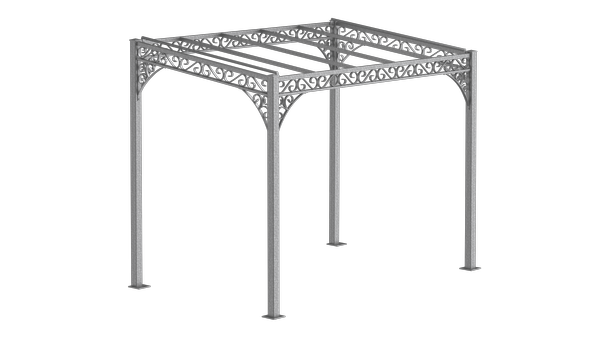 ELEO Pergola Metall rechteckig Elba 3 x 2 m feuerverzinkt