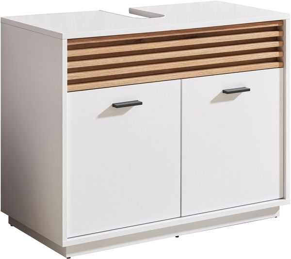 BASIC by Balculina Waschbeckenunterschrank Liguria B/H/T 80x64x40 cm (1-St) Breite 80cm, Unterflurauszug, FSC-Mix 70%