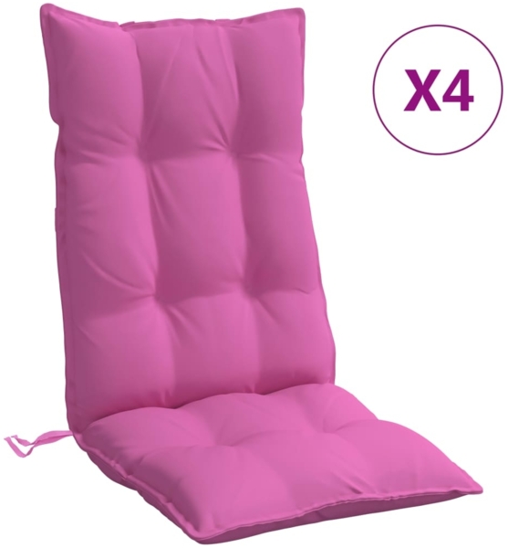 vidaXL Hochlehner-Auflagen 4 Stk. Rosa Oxford-Gewebe 377663