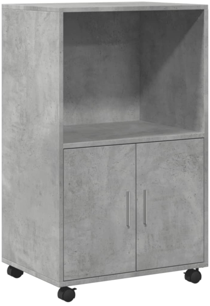 vidaXL Rollschrank Betongrau 55x40x91 cm Holzwerkstoff 853185
