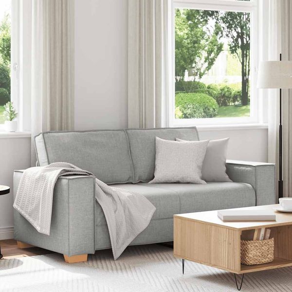 vidaXL 2-Sitzer Sofa Wolkengrau 140 cm Stoff 4104988