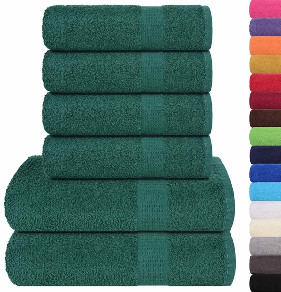 vidaXL 6-tlg. Handtuch-Set Apfelgrün 360 g/m² 100% Baumwolle 137093