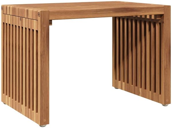 Gartentisch, Beistelltisch, Balkontisch Braun 50 x 32,5 x 35 cm Massivholz Teak Bild 2