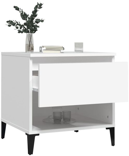vidaXL Beistelltisch Weiß 50x46x50 cm Holzwerkstoff 819548 Bild 5