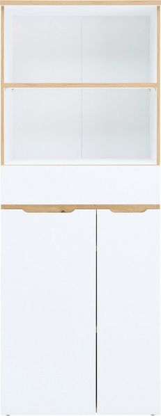 Büroschrank Aktenschrank MEMPHIS Weiß 2 Türen und 1 Schublade