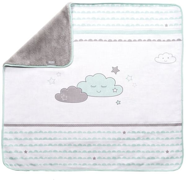 roba Babydecke 'Happy Cloud' 80 x 80 cm - 2-seitig - warm & flauschig - Baumwollle