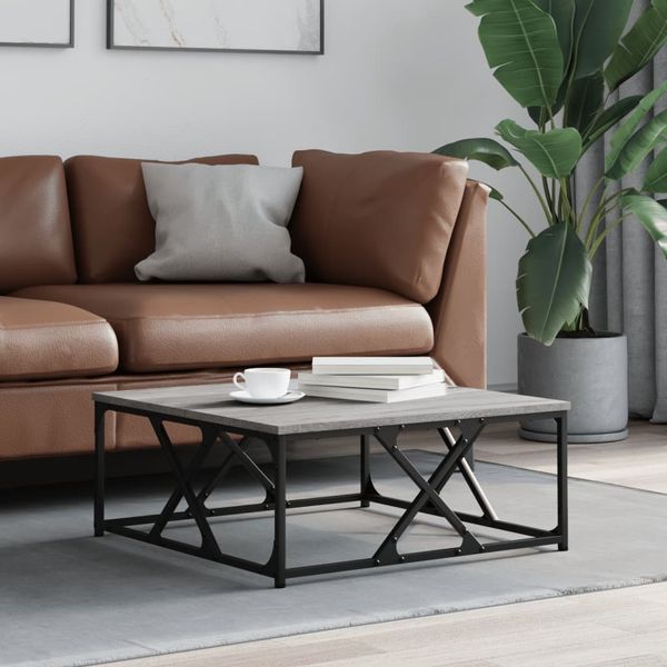 vidaXL Couchtisch Grau Sonoma 70x70x30 cm Holzwerkstoff 835372