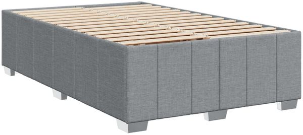 vidaXL Boxspringbett mit Matratze Hellgrau 120x200 cm Stoff 3289335 Bild 9