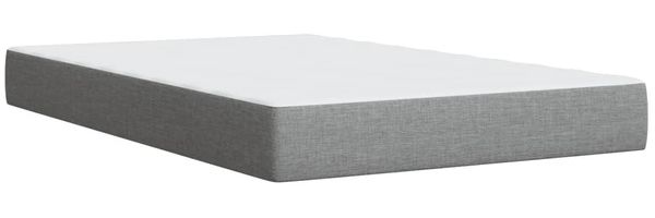 vidaXL Boxspringbett mit Matratze Hellgrau 120x200 cm Stoff 3289335 Bild 10