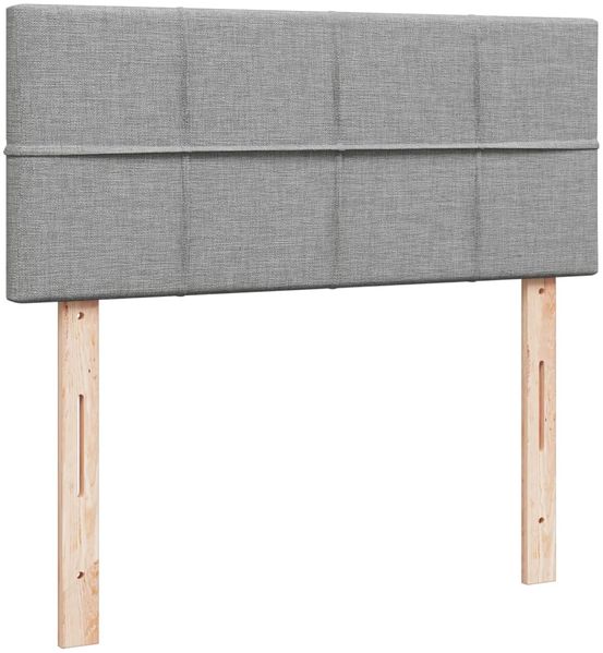 vidaXL Boxspringbett mit Matratze Hellgrau 120x200 cm Stoff 3289335 Bild 12
