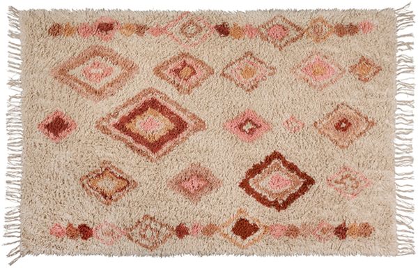 Tapis Petit Inez Teppich Pink 180 x 120 cm Beige