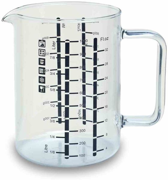 BOHEMIA CRISTAL Messbecher mit Henkel 1 Liter