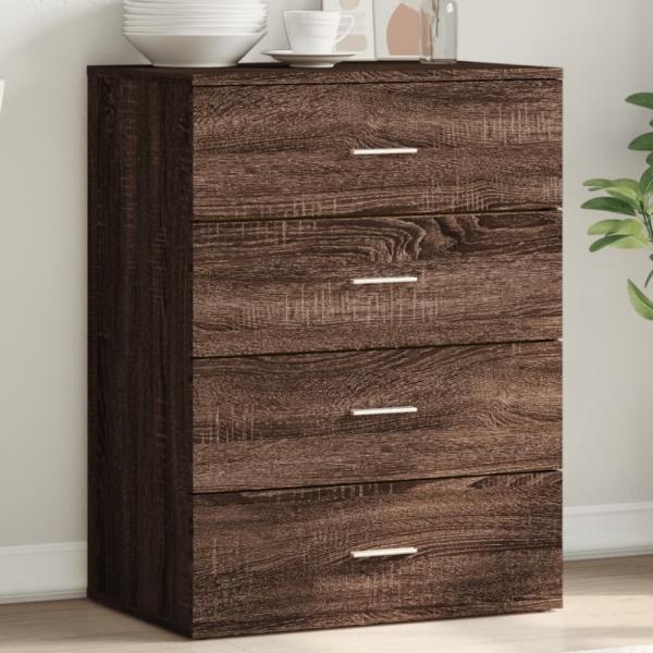 vidaXL Sideboard Grau Sonoma 60x39x80 cm Holzwerkstoff 840532