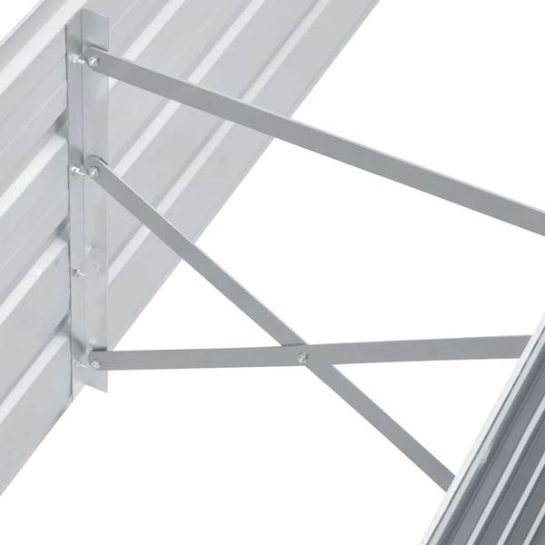 vidaXL Garten-Hochbeet Verzinkter Stahl 160x40x45 cm Grau 44850 Bild 5