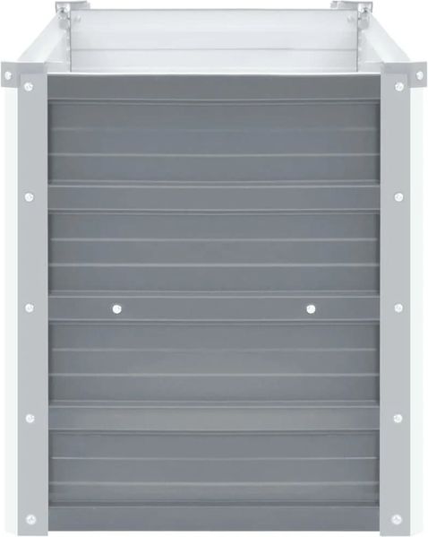 vidaXL Garten-Hochbeet Verzinkter Stahl 160x40x45 cm Grau 44850 Bild 4