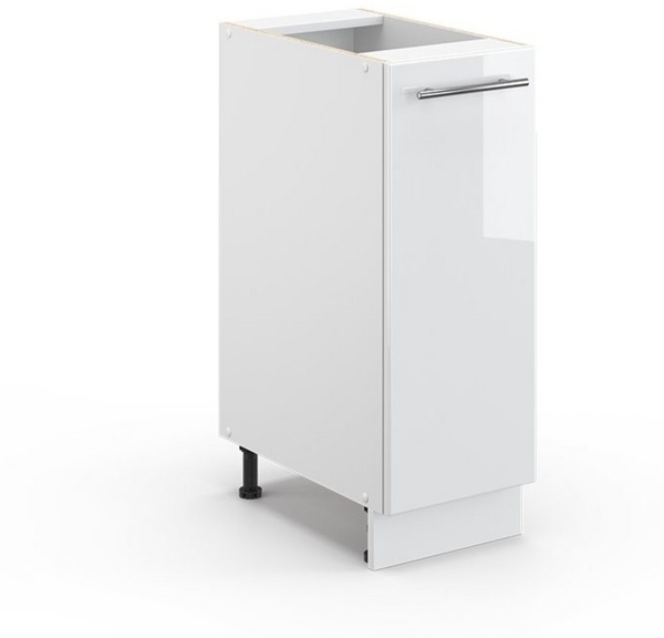 Midischrank Fame-Line Weiß Hochglanz 30 x 82 cm ohne Arbeitsplatte Vicco