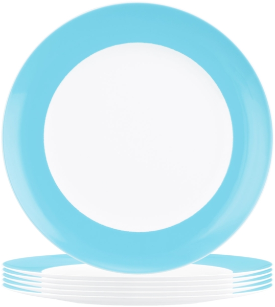 Seltmann Weiden Liberty Pure Colors Frühstücksteller ø 22,5 cm 6er Set - Lagoon Blue