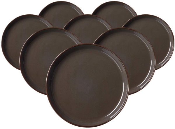 Ritzenhoff & Breker Visby Dessert-Teller ø 20,5 cm 8er Set dunkelgrau