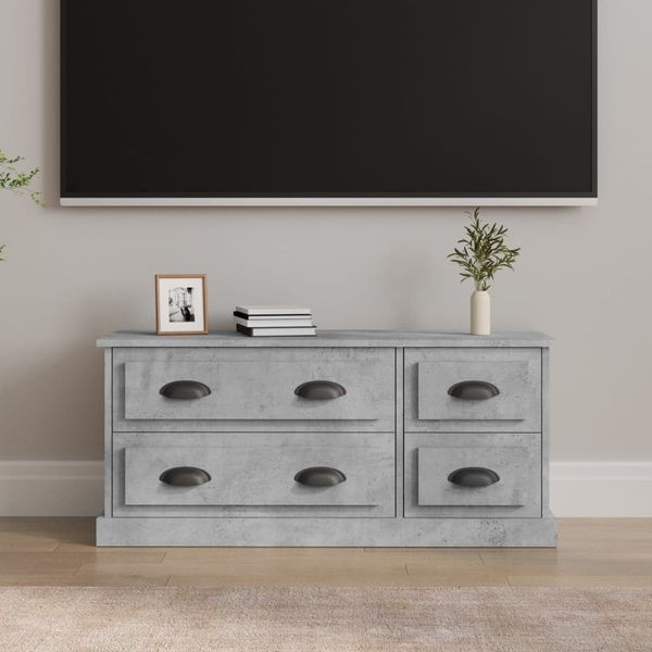 vidaXL TV-Schrank Betongrau 100x35,5x45 cm Holzwerkstoff 816452