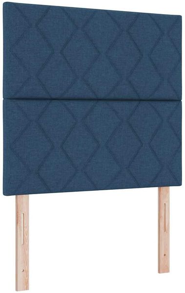 vidaXL Boxspringbett mit Kissen mit Kopfteil Blau 120 x 190 cm Stoff 3344134 Bild 5