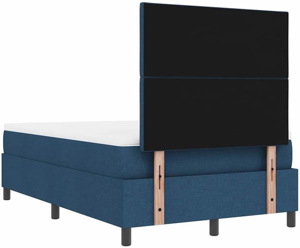 vidaXL Boxspringbett mit Kissen mit Kopfteil Blau 120 x 190 cm Stoff 3344134 Bild 10