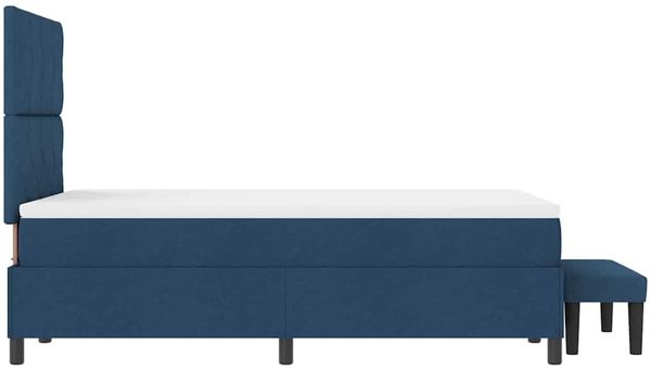 vidaXL Boxspringbett mit Kissen mit Kopfteil Blau 120 x 190 cm Stoff 3344134 Bild 9