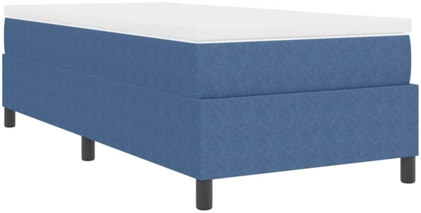 vidaXL Boxspringbett Blau und Weiß 203 x 90 x 60 cm Cordstoff 3337445 Bild 7