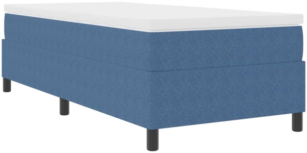 vidaXL Boxspringbett Blau und Weiß 203 x 90 x 60 cm Cordstoff 3337445 Bild 1