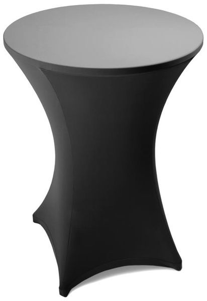 Stehtischhusse Stretch Stehtisch Ø 70 cm Tisch Husse Bistrotisch Anthrazit