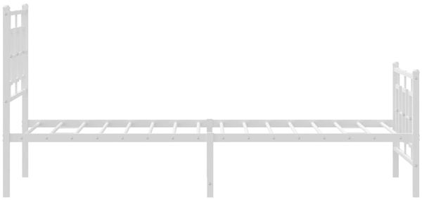 vidaXL Bettgestell mit Kopf- und Fußteil Metall Weiß 90x200 cm 374301 Bild 6