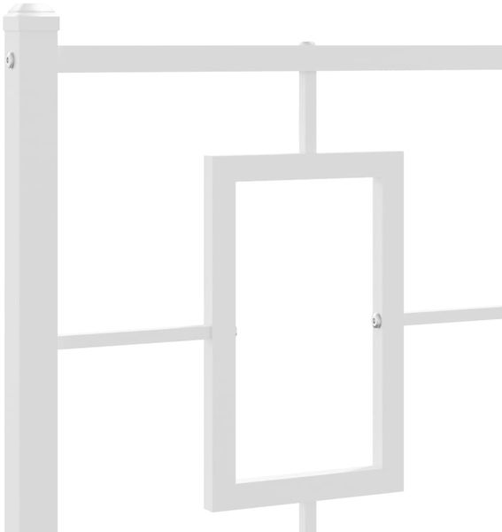 vidaXL Bettgestell mit Kopf- und Fußteil Metall Weiß 90x200 cm 374301 Bild 8