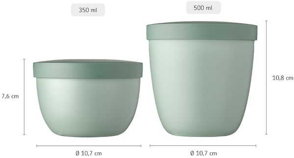 Mepal ELLIPSE Snackpot 350 & 500 ml 2er Set Nordic Black Bild 2