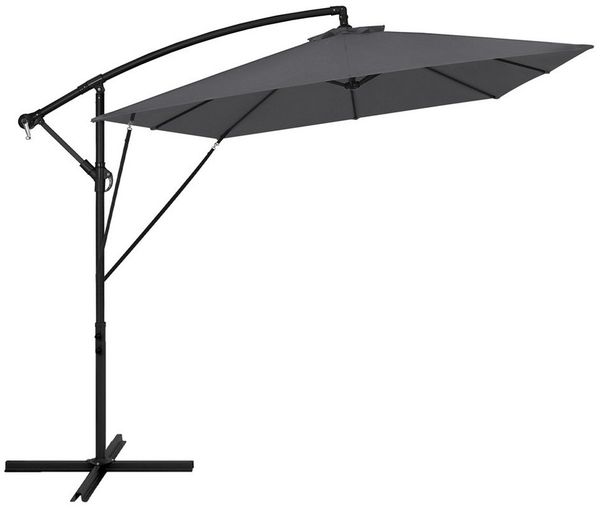 ML-DESIGN Sonnenschirm Ampelschirm mit/ohne LED Solar Ständer Abdeckung Windsicherung Ø330 cm, Gartenschirm UV50+ Sonnenschutz wasserabweisend 360° drehbar & neigbar