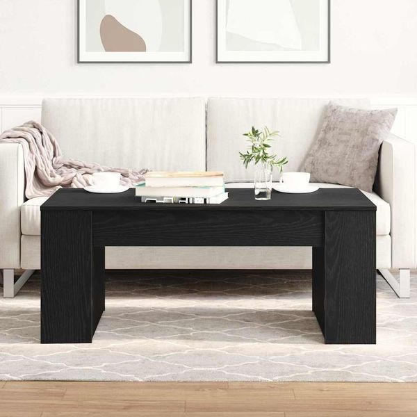 vidaXL Couchtisch Schwarz Eichen-Optik 102 x 55 x 42 cm Holzwerkstoff 862495