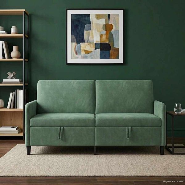 vidaXL Sofa mit Stauraum Meergrün 172 x 78 x 87 cm Polyester 42036972