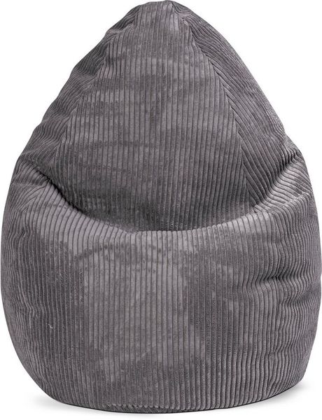 Magma Heimtex Sitzsack BeanBag SHARA XL, Cord Anthrazit, 110 x 70 x 70 cm
