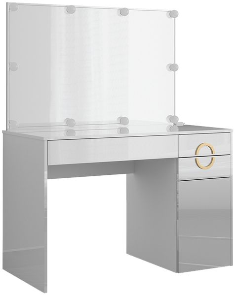 Schminktisch Adela Weiß 115 cm mit LED Beleuchtung Vicco