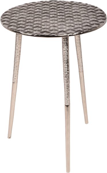 Beistelltisch NILS - Aluminium Silber 54,5 x 39 x 39 cm | Couchtisch Sofatisch Abstelltisch