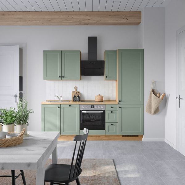 nobilia® Küchenzeile "Cascada II", vormontiert, Breite 240 cm, Ausrichtung wählbar, wahlw. mit E-Geräten