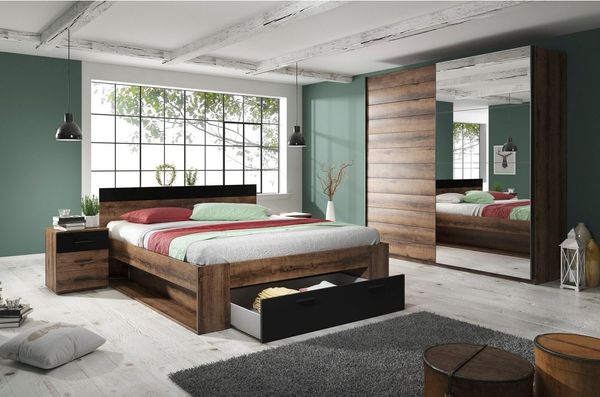 Home affaire Schlafzimmer-Set Beta Komplettschlafzimmer in 3 Farben und 2 Bettgrößen, (4-tlg), wahlweise in 3 Farben und 2 Bettgrößen