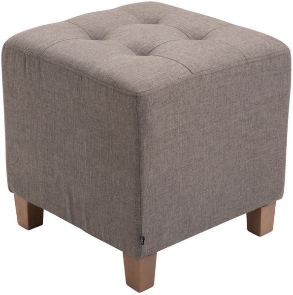 CLP 2er Set Sitzhocker Pharao, antik-hell mit hochwertiger Polsterung,taupe Bild 2
