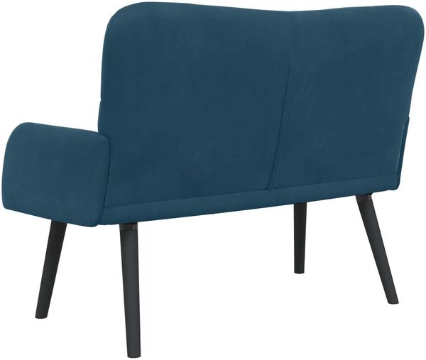 vidaXL Zweisitzer Sofa Blau 115 x 61 x 87 cm Samt 42028948 Bild 6