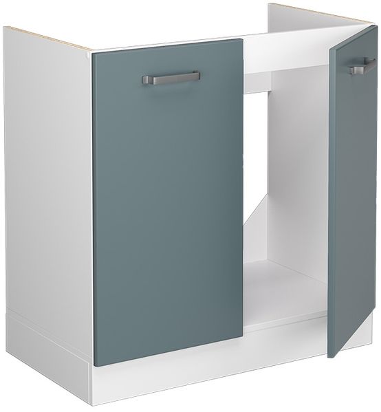 Spülenunterschrank R-Line Blau-Grau 80 cm , AP Anthrazit Vicco Bild 4