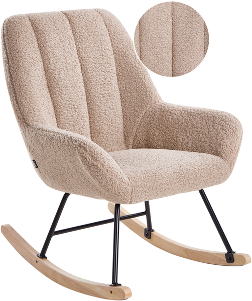 Schaukelsessel KINNO Bouclé Beige